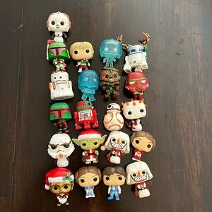 Used Funko Pop Pint Size Star Wars Christmas. Lot of 21.